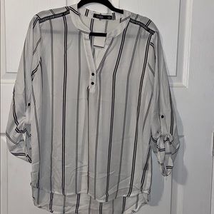NWT- CURE Roll Tab Sleeve Top, XL